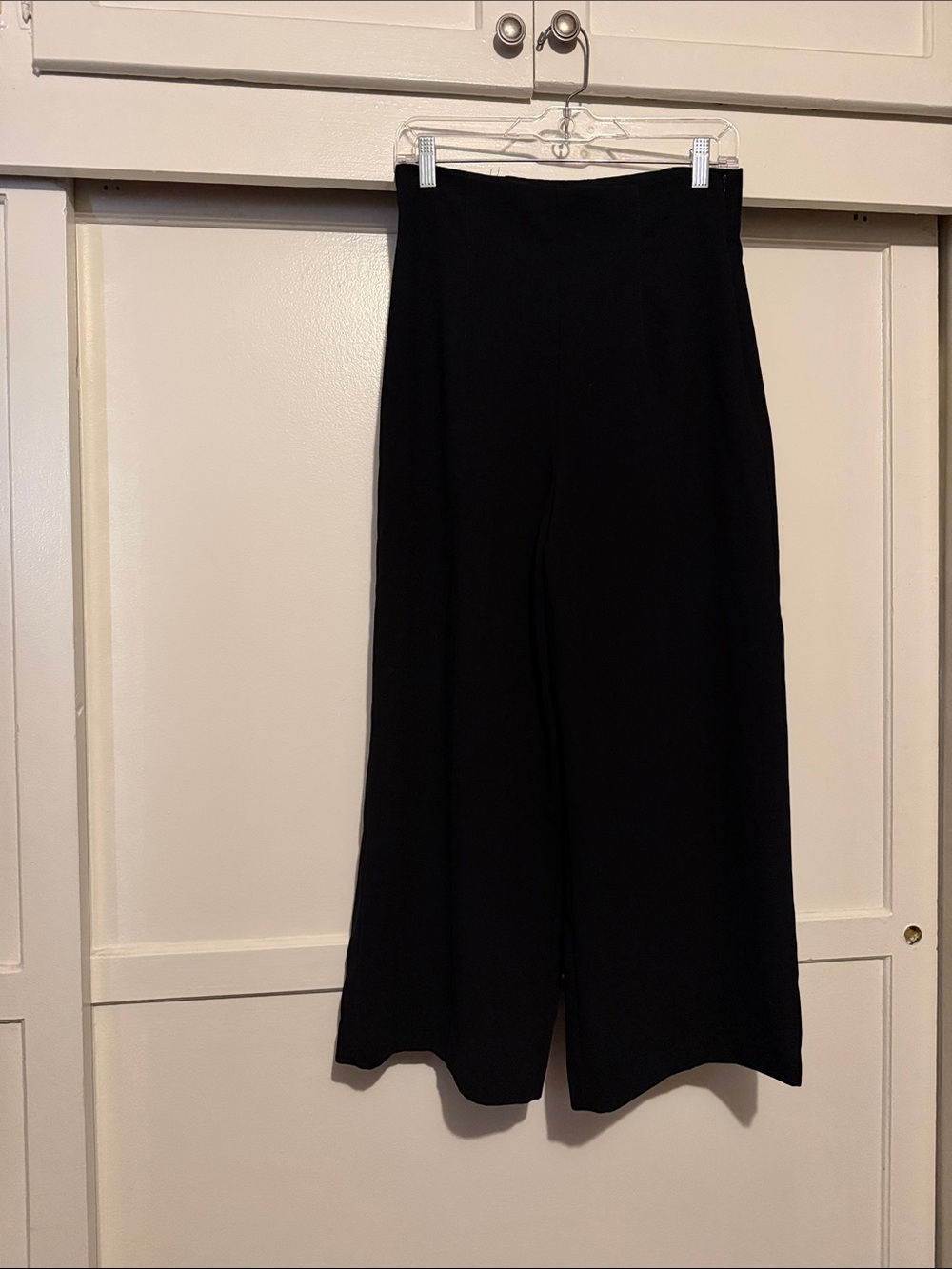 Zara Black Wide-Leg High-Rise Pants